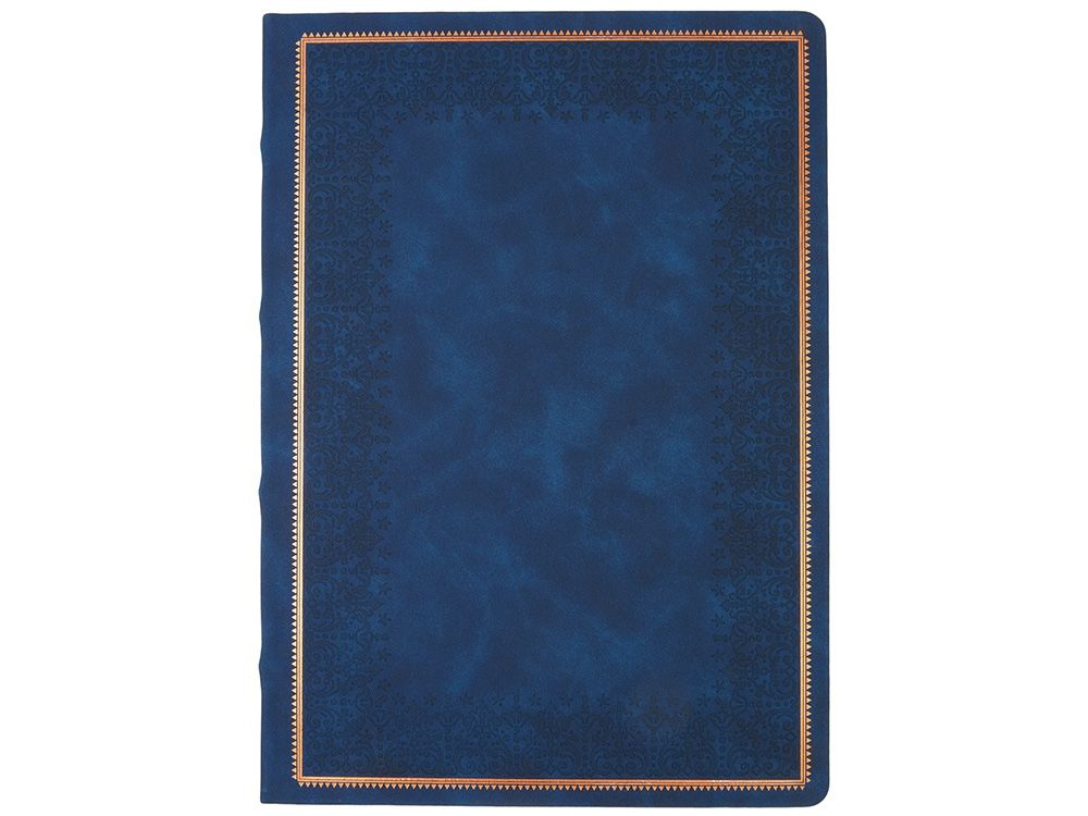 Ежедневник недатированный А4 "Royal", синий с бронзовым срезом