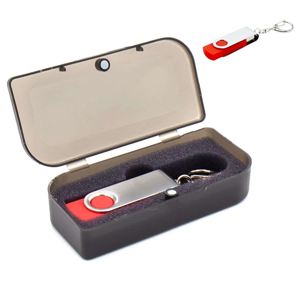 Флешка Twist 32 Гб в футляре, красная