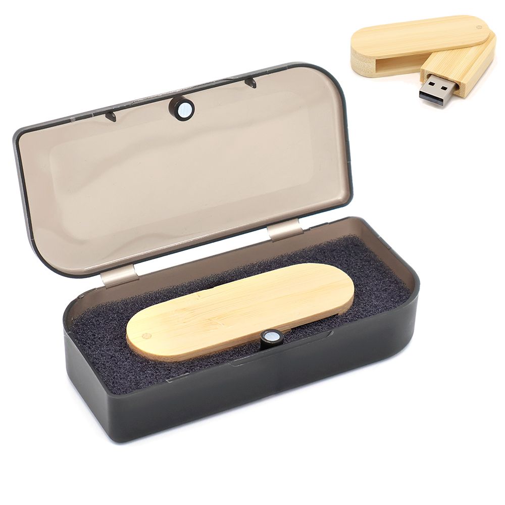 Флешка Green 16 Гб в футляре, светло-коричневый