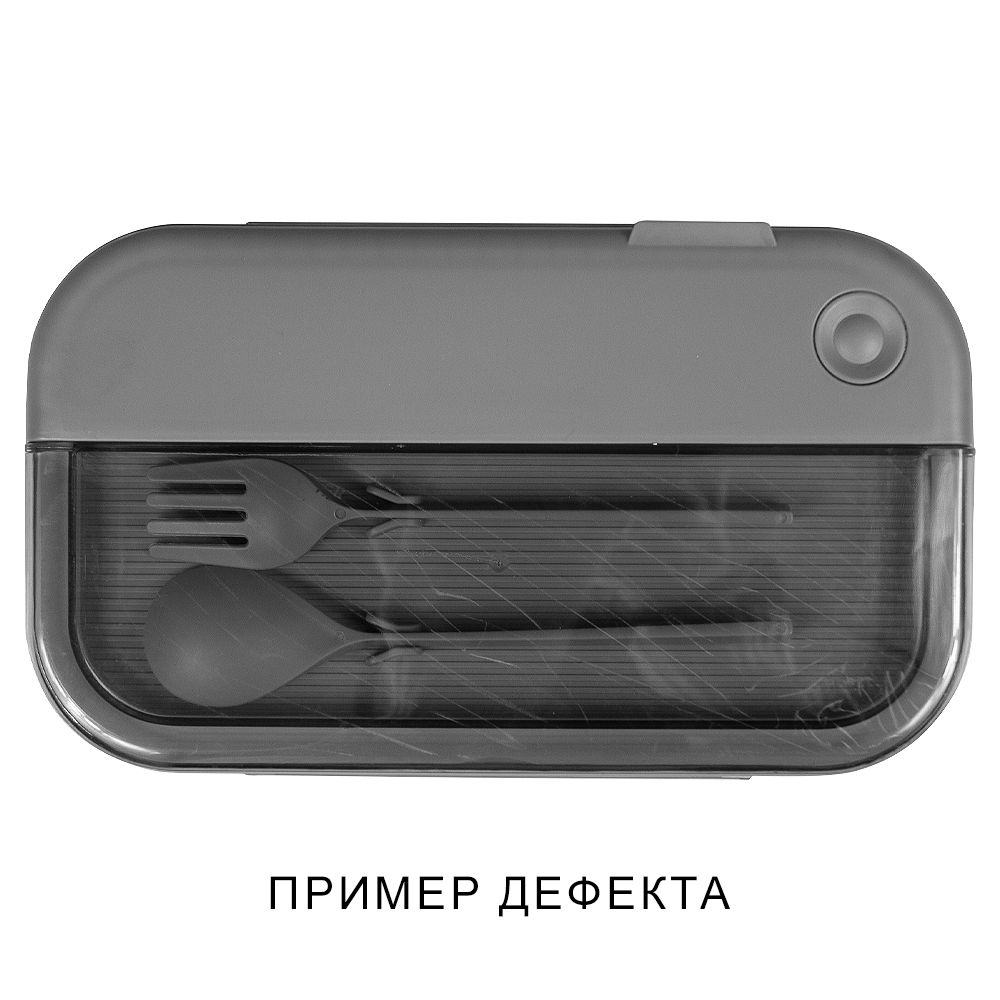 Герметичный контейнер для еды (ланч бокс)  BON VOYAGE, пластиковый, серый