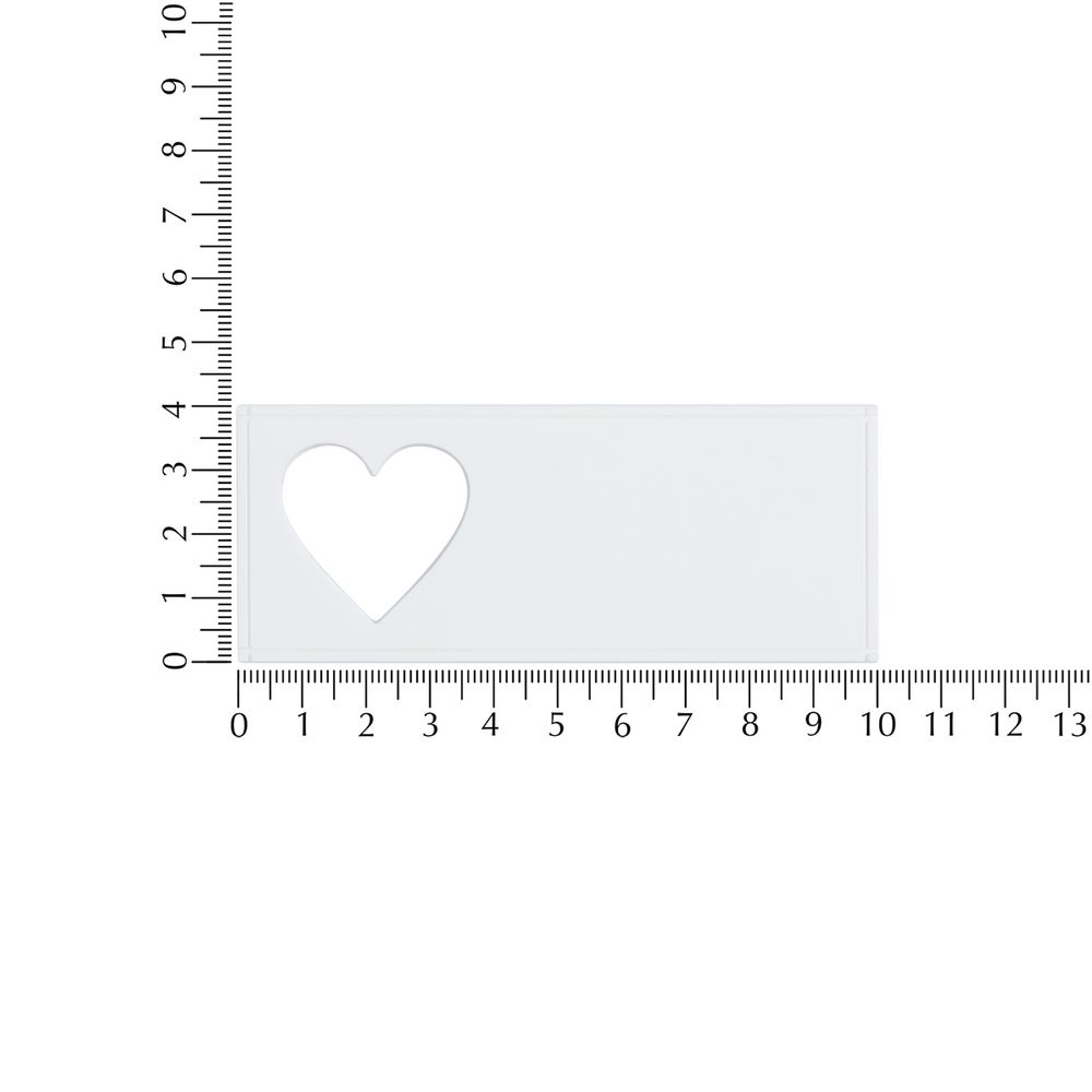 Лейбл из ПВХ с вырезом «Сердце», белый