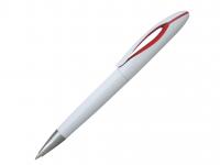 Ручка шариковая, пластик, белый/красный арт. M201055-A