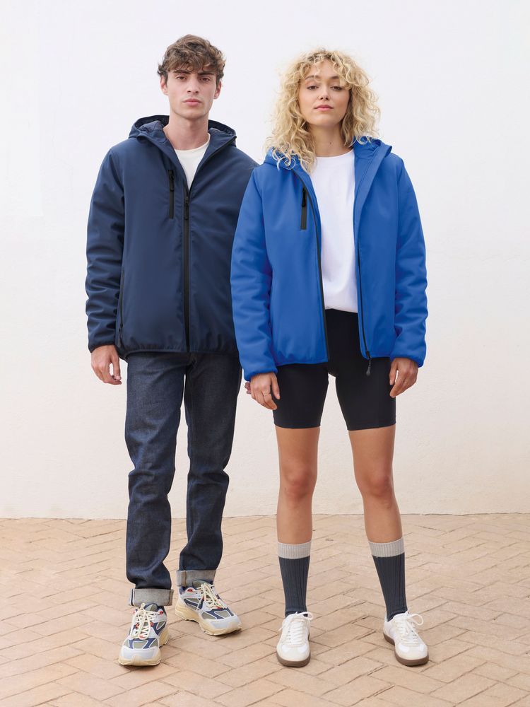 Куртка софтшелл с капюшоном женская Falcon Women, ярко-синяя (royal)