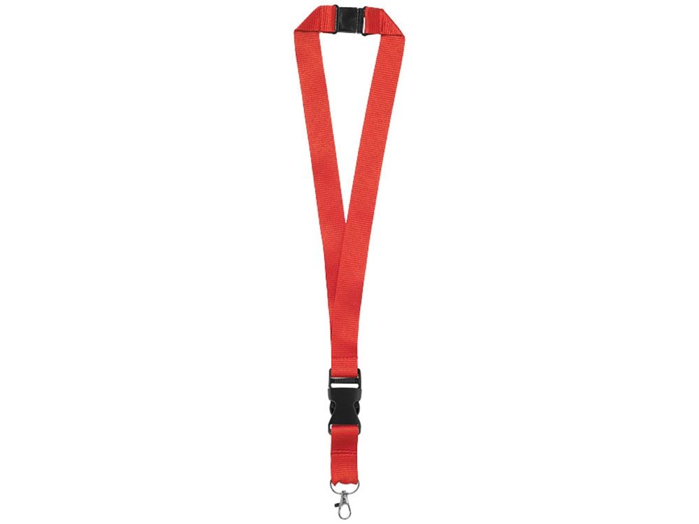 Ланъярд "Berra" со съемным креплением, красный