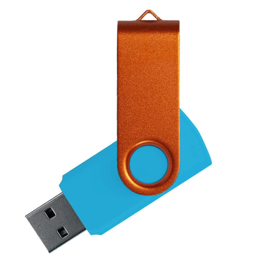 Флеш накопитель USB 2.0 Twister Сolor Mix 16GB, пластик Софт Тач/металл