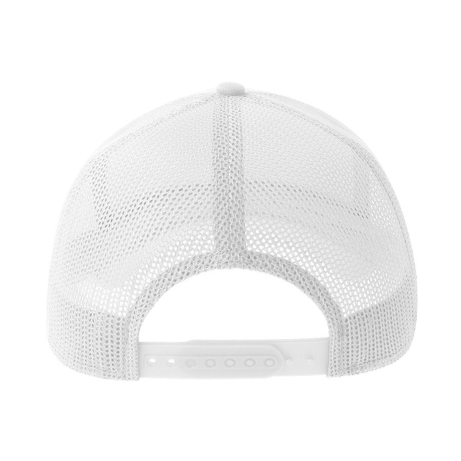 Бейсболка RAPPER COTTON-S, пластиковая застёжка, 5 клиньев, белый, 100% хлопок, сетка - 100% переработанный полиэстер, 280 г/м2