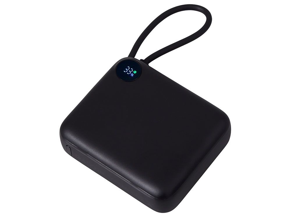 Внешний аккумулятор со встроенным кабелем «Liri», QC/PD, 10000 мАч