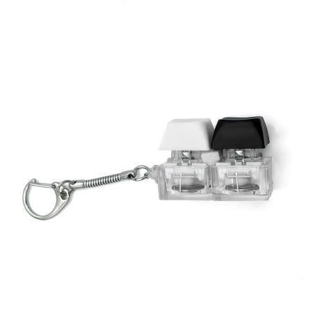 Брелок KeyDuo с LED подсветкой, чёрно-белый