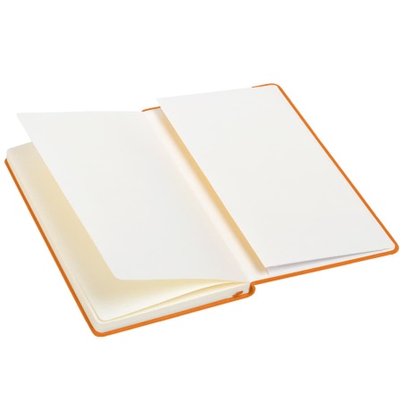 Блокнот "Casual", 90 × 140 мм,  оранжевый,  твердая обложка, резинка 7 мм, блок-клетка