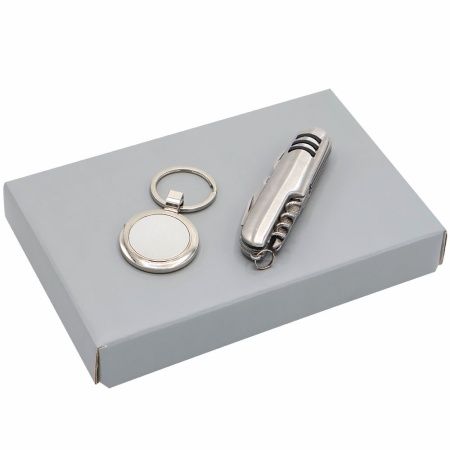 Подарочный набор БАЗИС, серебристый
