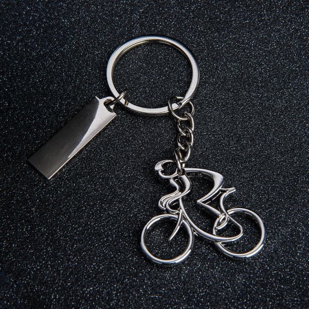 Брелок SILV CYCLIST; 4,0 x 4,0 x 0,4 см; металл
