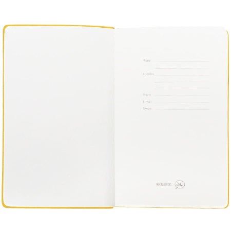 Бизнес-блокнот "Classic", 130*210 мм, желтый,  твердая обложка, блок-линейка, тиснение