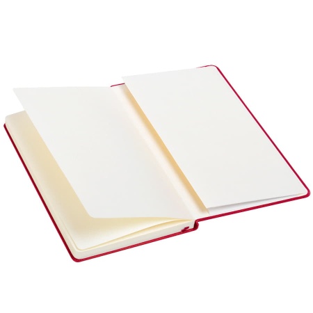 Бизнес-блокнот "Casual", 115 × 160 мм,  красный, твердая обложка, резинка 7 мм, блок-клетка