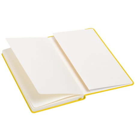 Бизнес-блокнот "Classic", 130*210 мм, желтый,  твердая обложка, блок-линейка, тиснение