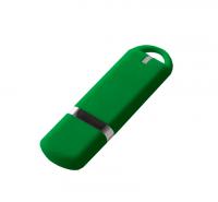 Флеш накопитель USB 2.0 Memo, пластик Софт Тач, зеленый/зеленый, 32 Gb